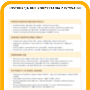INSTRUKCJA BHP KORZYSTANIA Z PŁYWALNI