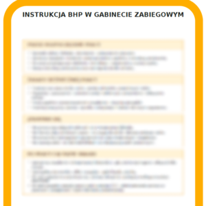 INSTRUKCJA BHP W GABINECIE ZABIEGOWYM